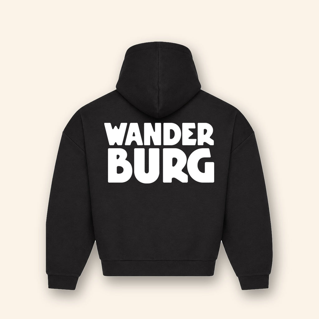 Wanderburg Oversized Hoodie, back with large Wanderburg logo