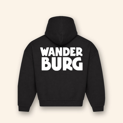 Wanderburg Oversized Hoodie, back with large Wanderburg logo