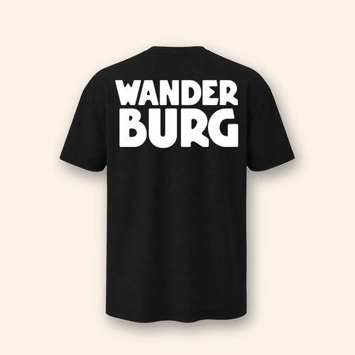 Wanderburg Oversized T-Shirt, back with large Wanderburg logo