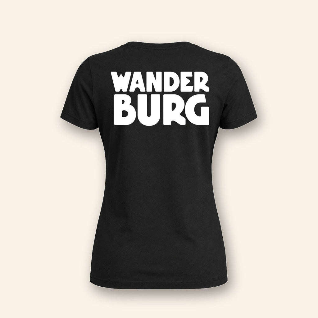 Wanderburg Women T-Shirt, back with large Wanderburg logo