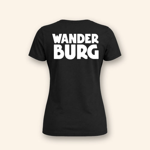 Wanderburg Women T-Shirt, back with large Wanderburg logo