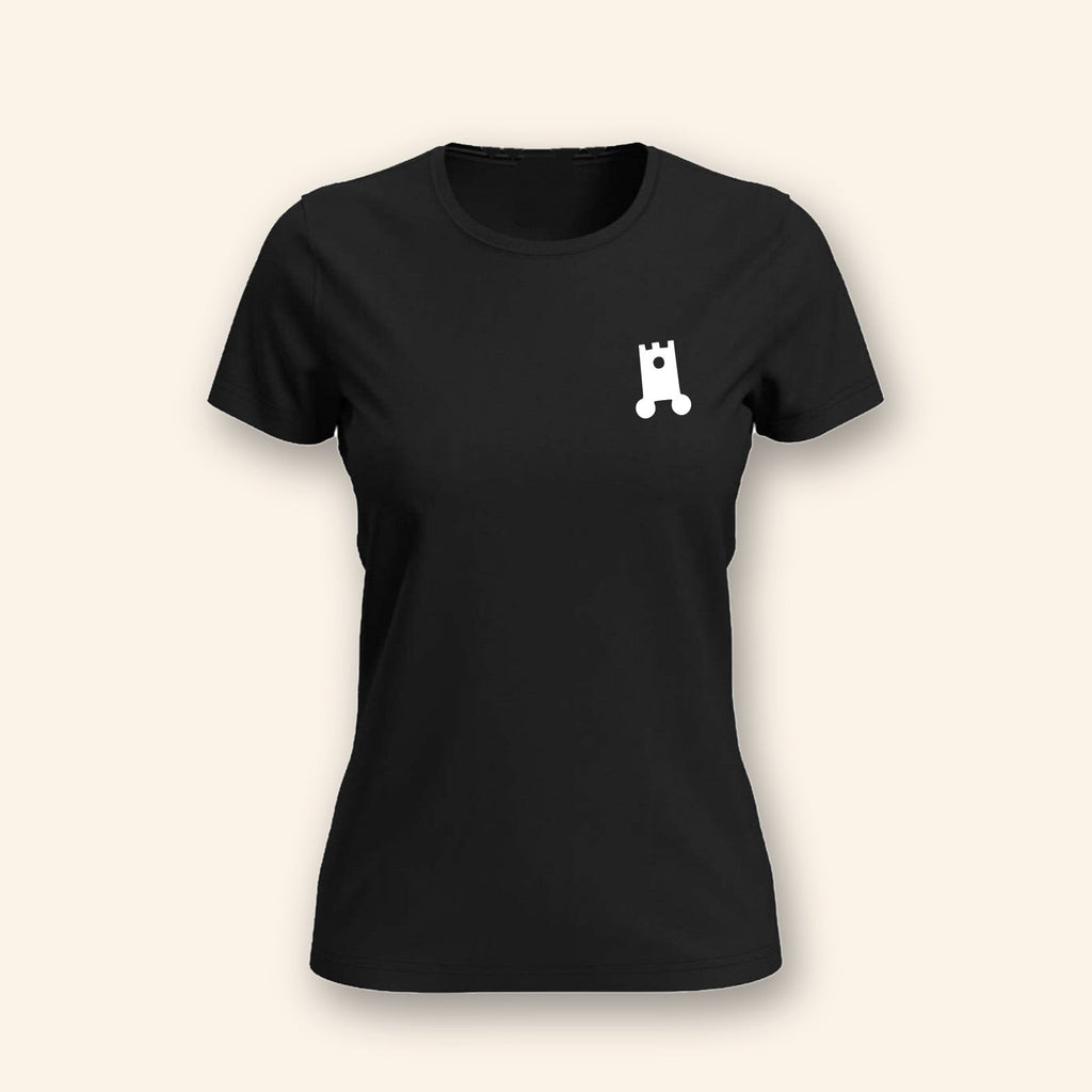 Wanderburg Women T-Shirt, front with embroidered castle