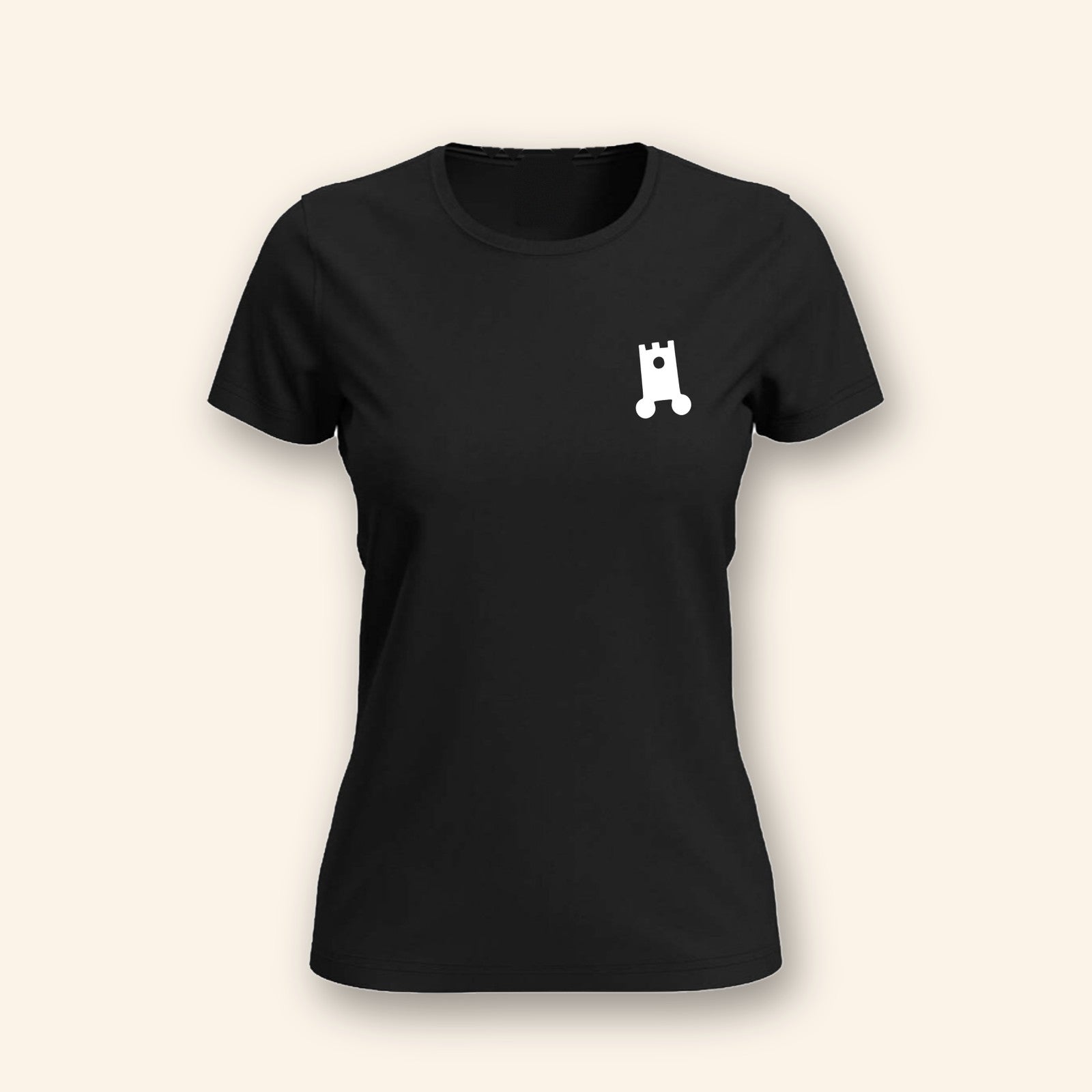 Wanderburg Women T-Shirt, front with embroidered castle